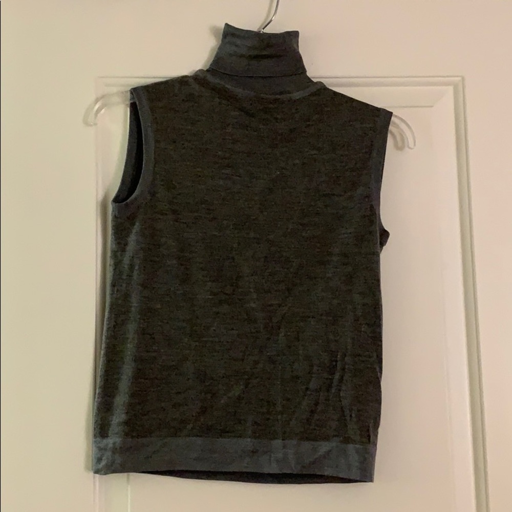 Cividini Gray Sleeveless Turtleneck Wool Sweater